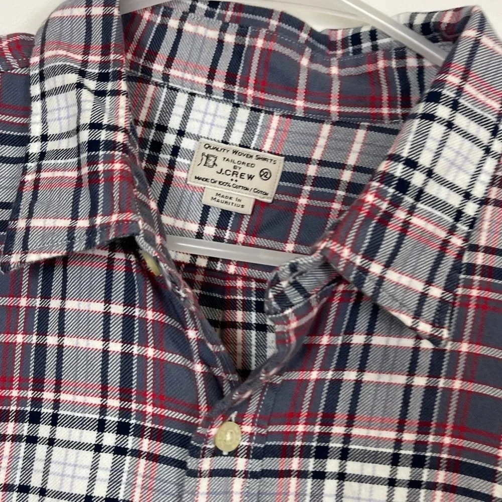 J Crew Shirt Mens XL Multicolor Plaid Long Sleeve Button Down Cotton